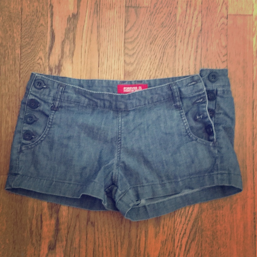 Denim shorts